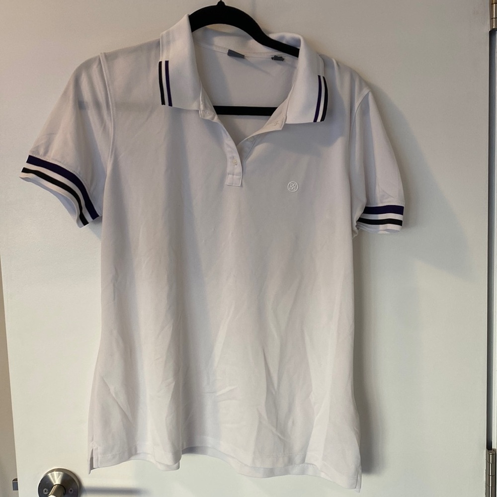 G/Fore White Golf Shirt